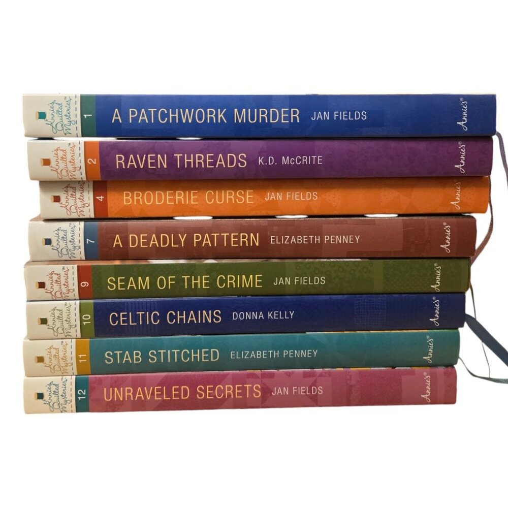 Set Of 7 Annies Quilted Mysteries Hardcover Books Cozy Mystery Series